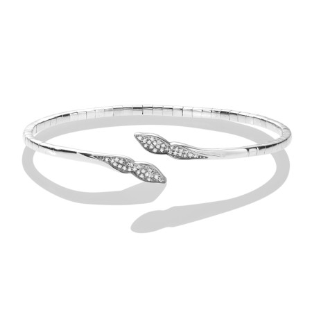 White Gold Bendable Diamond Bangle