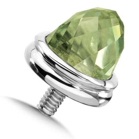 Sterling Silver Green Amethyst Caps