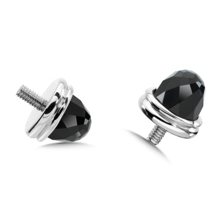 Sterling Silver Onyx Caps