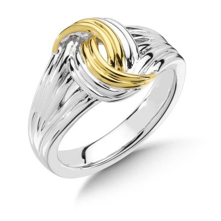 Sterling Silver and 18K Gold Ring