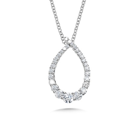 Love Moments Teardrop Graduating Diamond Pear Pendant | PDD3152-W