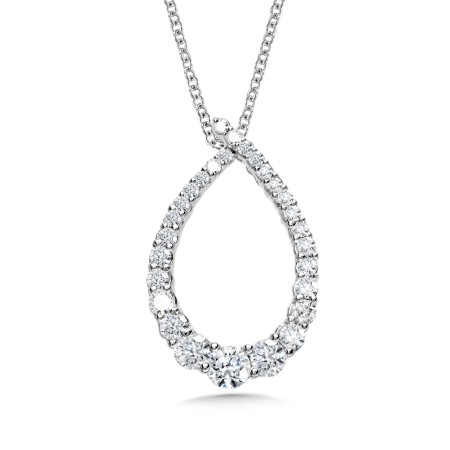 Love Moments Teardrop Graduating Diamond Pear Pendant | PDD3153-W