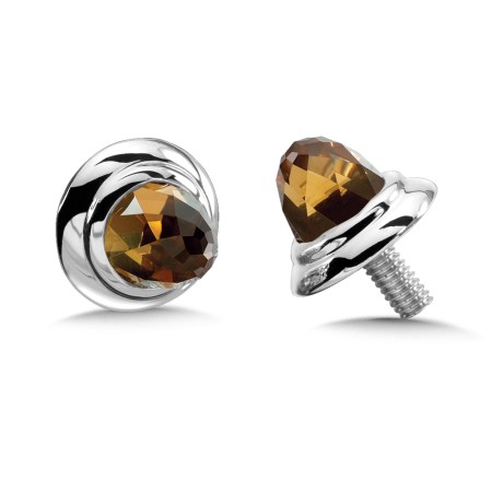 Sterling Silver Honey Citrine Caps