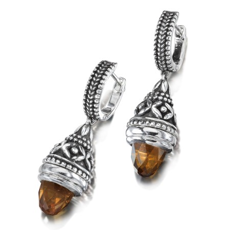 Sterling silver personalized gemstone earrings