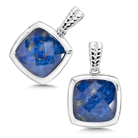Sterling Silver Lapis & Quartz Colore Fusion Earrings