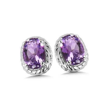 Sterling Silver Amethyst Earring