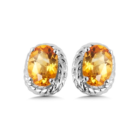 Sterling Silver Citrine Earring