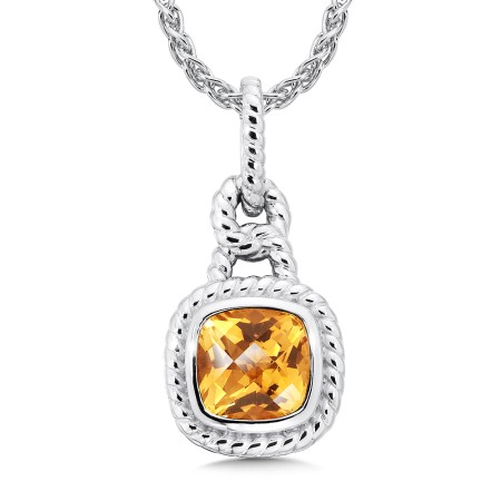 Sterling Silver Citrine Pendant