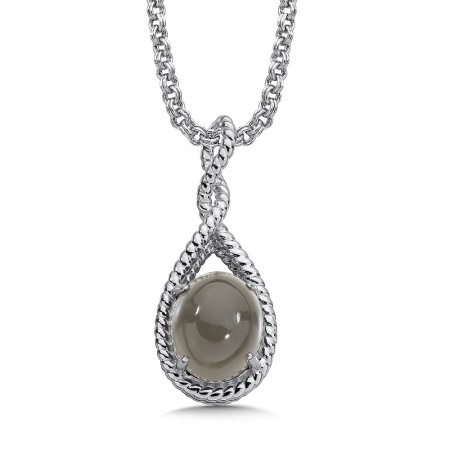 Sterling Silver Grey Moonstone Pendant