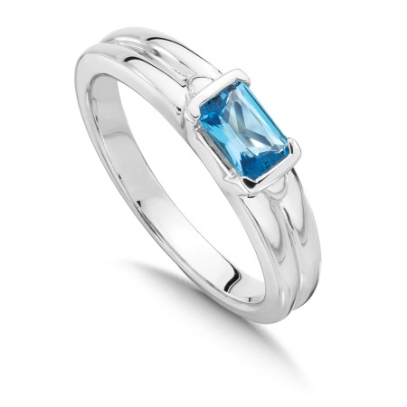 December Birthstone Topaz and Sterling Silver Ring.