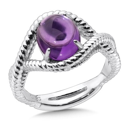 Sterling Silver Amethyst Essentials Ring