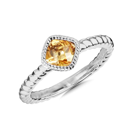 Citrine Ring in Sterling Silver