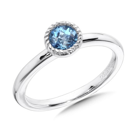 Sterling Silver Blue Topaz Stacking Ring