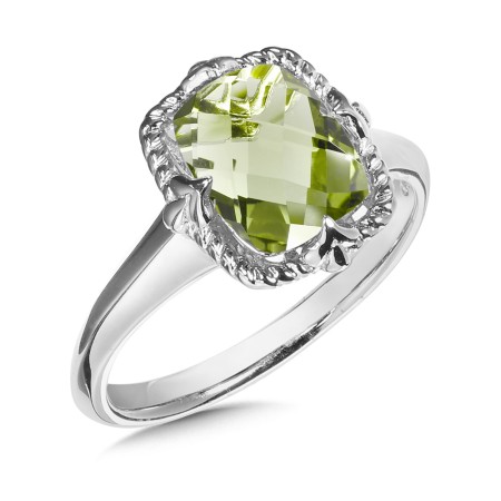 Peridot Ring in Sterling Silver