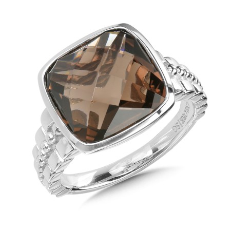 Smoky Quartz Ring in Sterling Silver