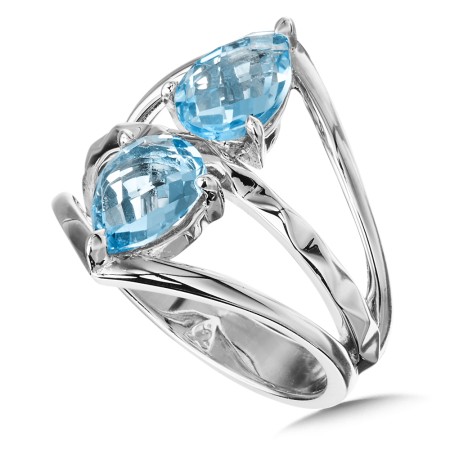 Blue Topaz Ring in Sterling Silver