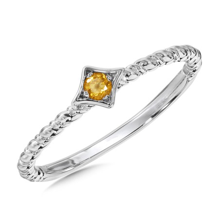Citrine Ring in Sterling Silver