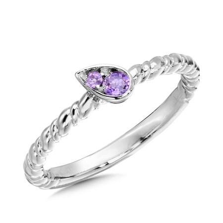 Amethyst Ring in Sterling Silver
