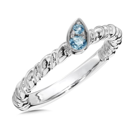 Blue Topaz Ring in Sterling Silver