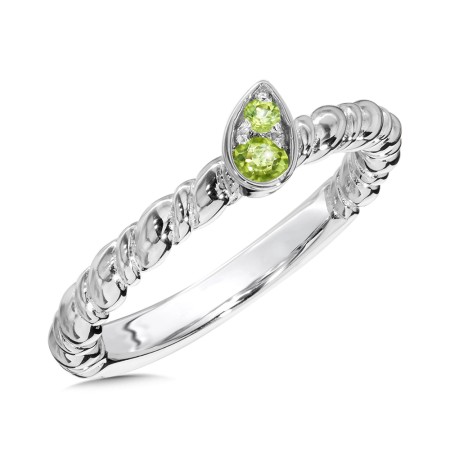 Peridot Ring in Sterling Silver