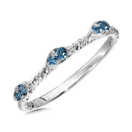 London Blue Topaz Ring in Sterling Silver