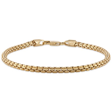 Men's Esquire 14K Gold Plated Silver Double Box Chain Bracelet