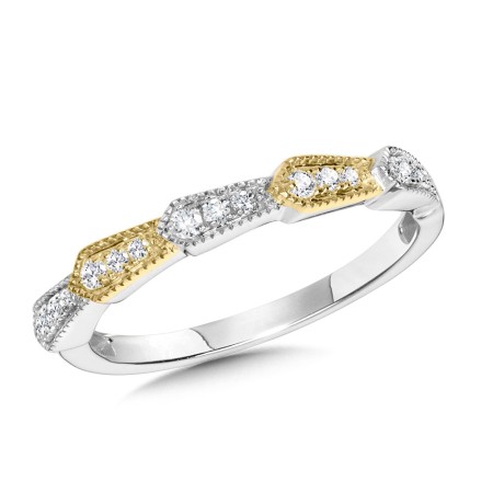 Overlapping Milgrain Kite-Shaped Stackable Band | CDD3133-T