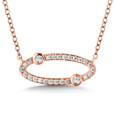 Asymmetrical Oval Diamond Necklace