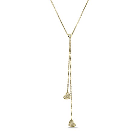 Dangling Heart Diamond Necklace