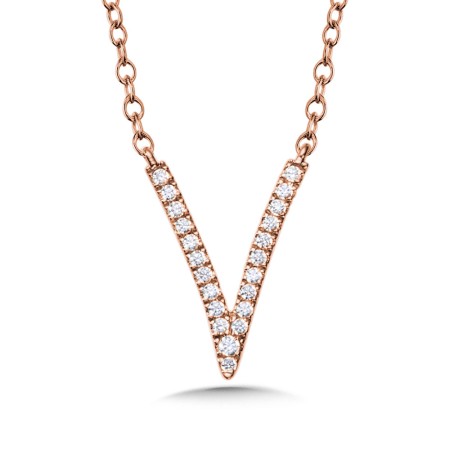 V-Shaped Diamond Pendant