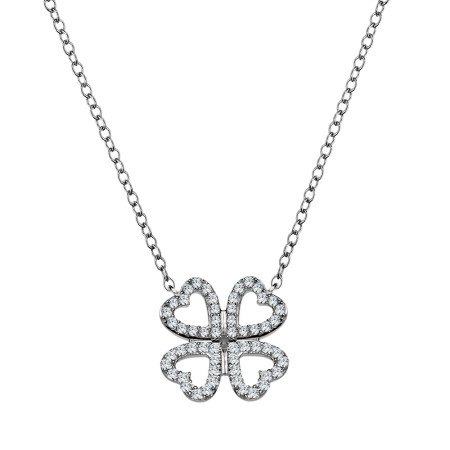Clover Heart Diamond Pendant
