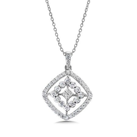 Diamond Pendant in 14K White Gold