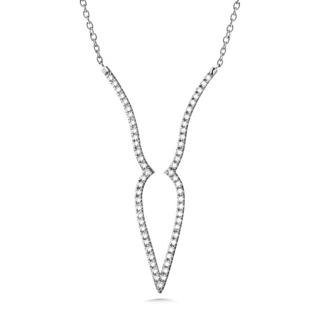 14K White Gold Diamond Pendant