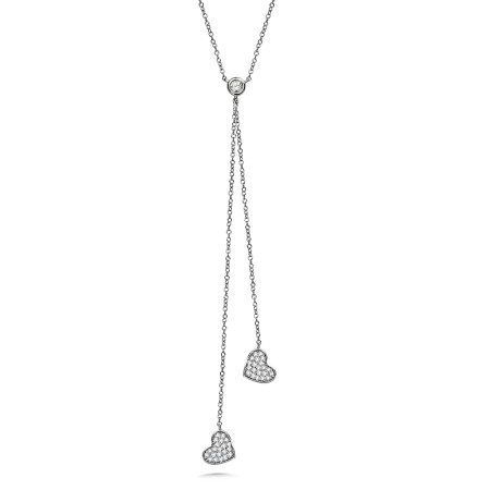 Dangling Heart Diamond Necklace