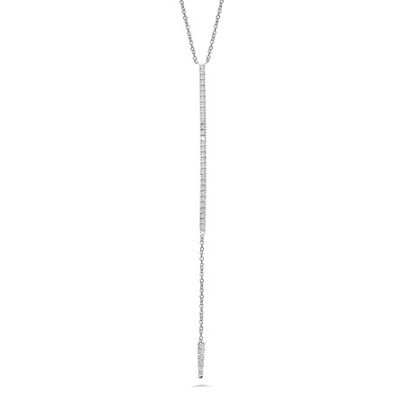 Dangling Diamond Bar Necklace