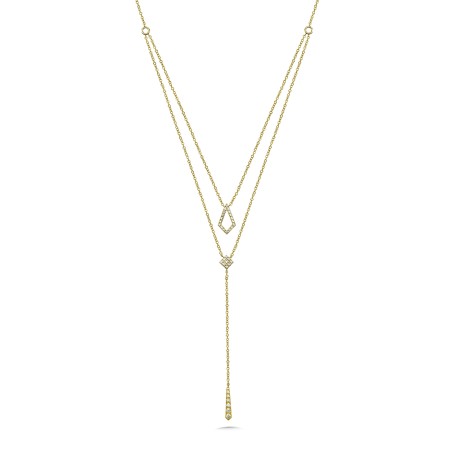 Dual-Chain Layered Diamond Necklace