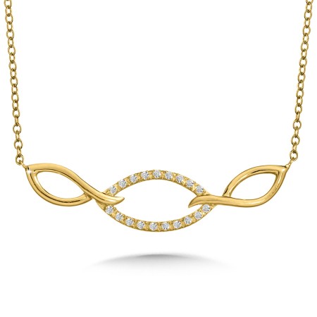 Abstract Diamond Infinity Necklace