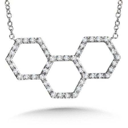 Honeycomb Diamond Necklace