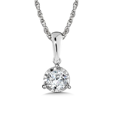 1/7 TDW 3-Prong Diamond Star Pendant
