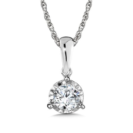 1/4 TDW 3-Prong Diamond Star Pendant