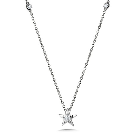 Star-Shaped Diamond Star Necklace