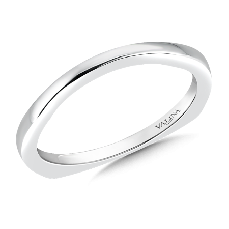 14k white gold wedding ring.