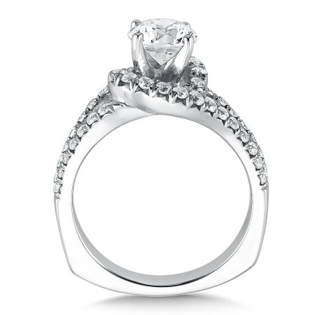 0.63 ct. tw. diamond engagement ring setting perfect for a 1 carat center diamond.