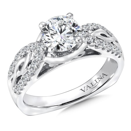 Split Shank Style Diamond Engagement Ring | R9269W | Valina Engagement Ring