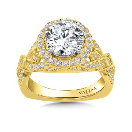 Diamond Halo Engagement Ring