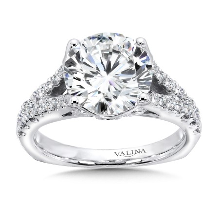 Diamond Split Shank Engagement Ring