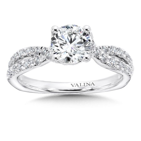 Criss Cross Engagement Ring