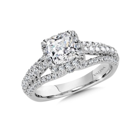 Cushion Halo Engagement Ring