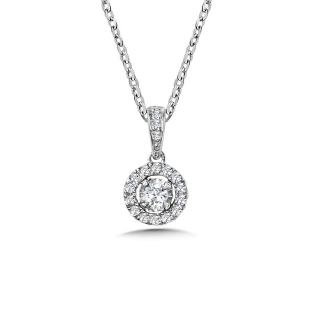 Round Diamond Star, Heavenly Halo Pendant (1/10 ctw)