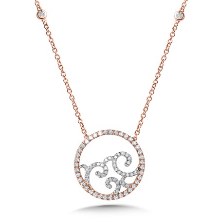 Round Filigree Necklace | PDD3135-PW